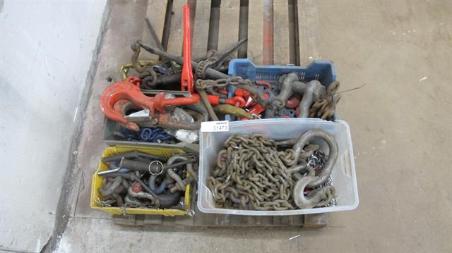 Hijs- en Heftoebehoren diverse hijskettingen e.d. / 4 bakken