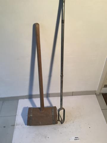 Diversen grondboor en hamer van hout