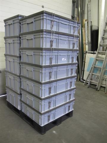 Kunststof bakken opslagbakken  Engels 12 stuks / h23 x 60 x 80cm