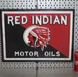 wandbord van metaal Red Indian Motor Oils / 3 stuks